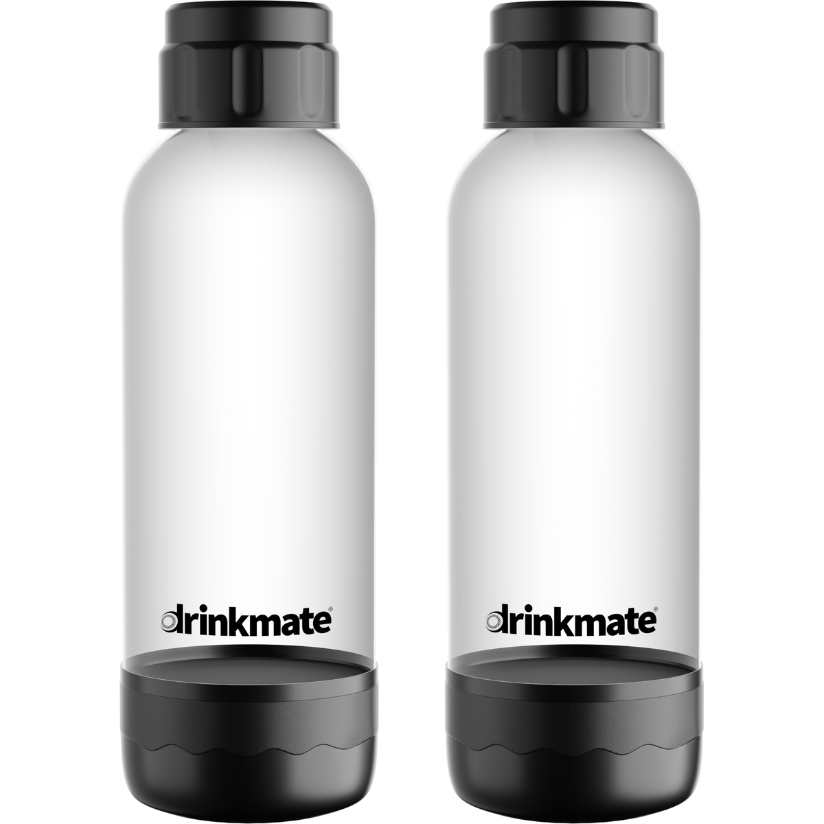 Botellas Drinkmate 1 L · Pack de 2 – Negro