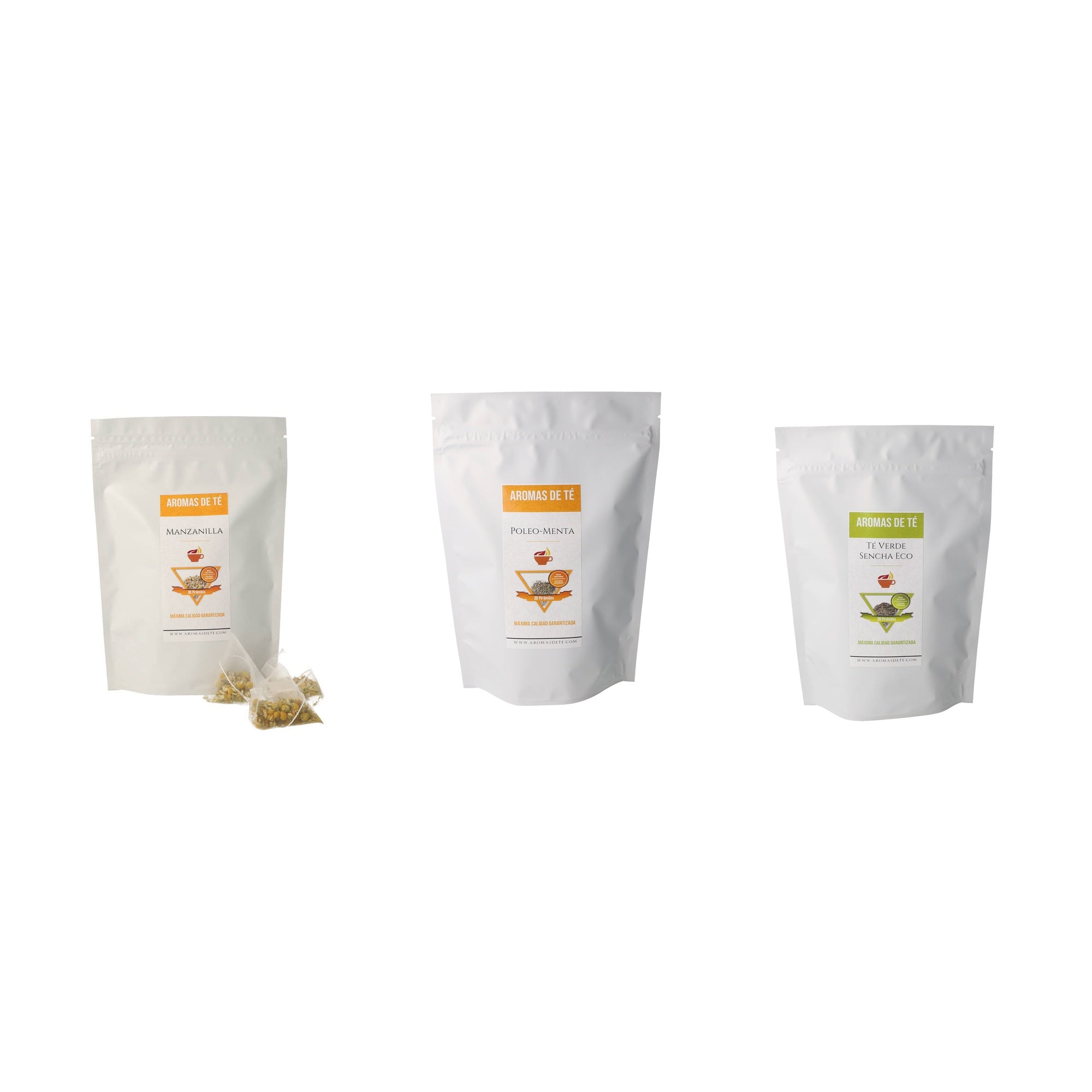 Contenido del Pack Premium de Pirámides — Manzanilla, Poleo Menta y Sencha Eco (60 unidades)