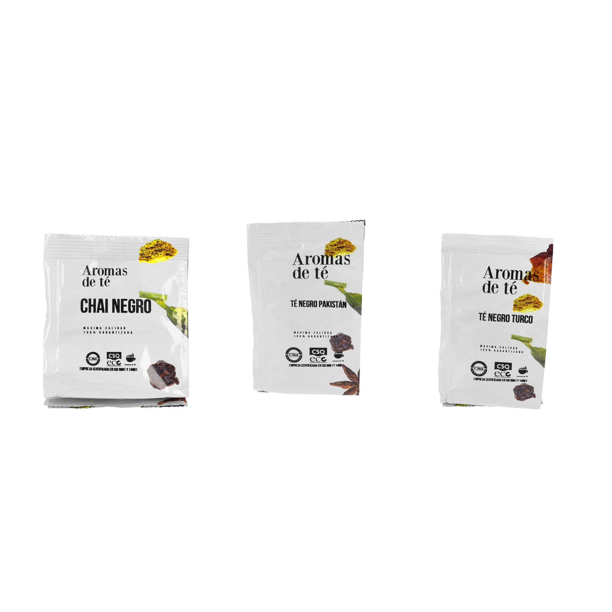 Contenido del Pack de Tés Especiados — Chai, Pakistaní y Turco (3 x 100 g)
