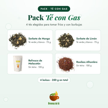 Pack Té con Gas: 4 tés para carbonatar