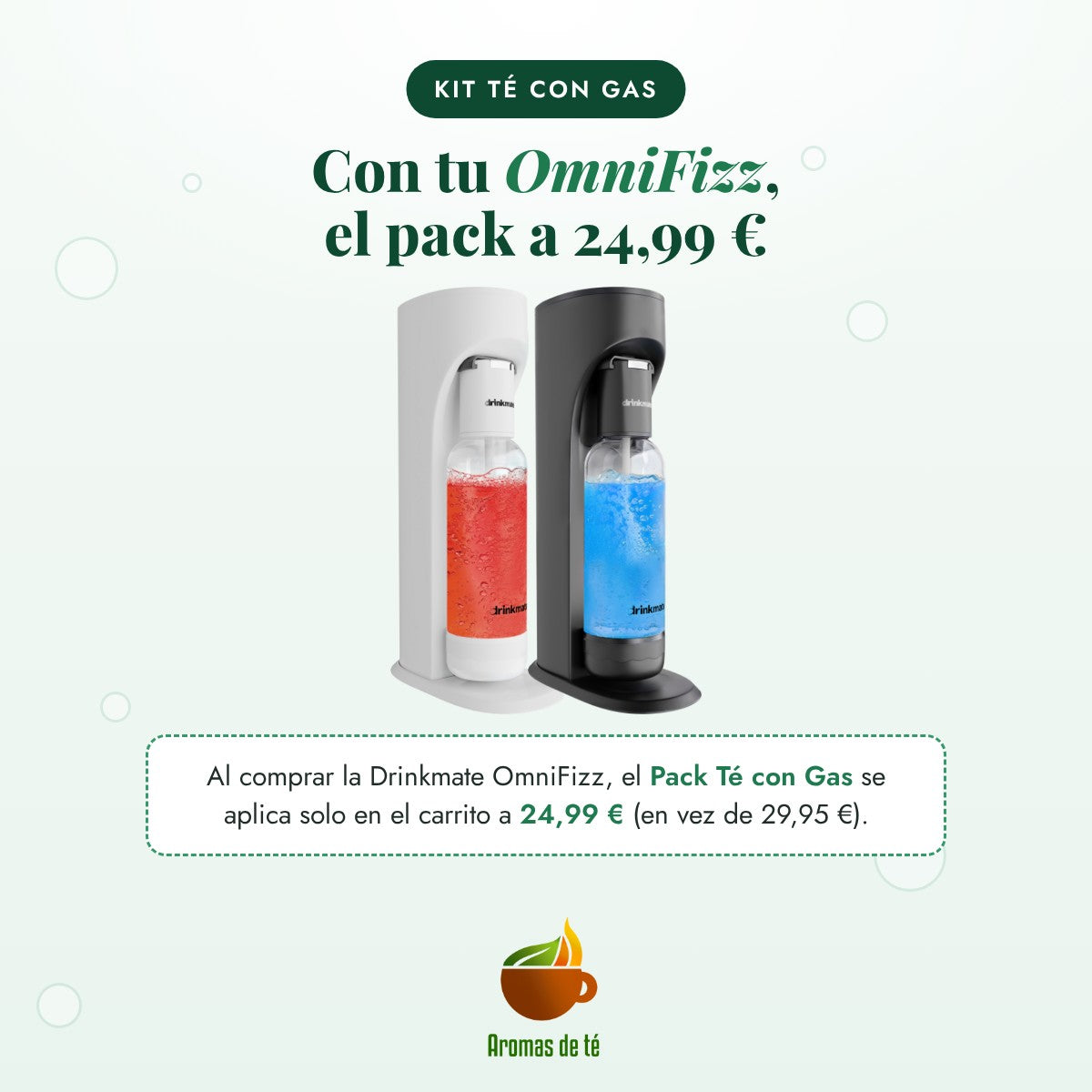Kit Té con Gas con la Drinkmate OmniFizz