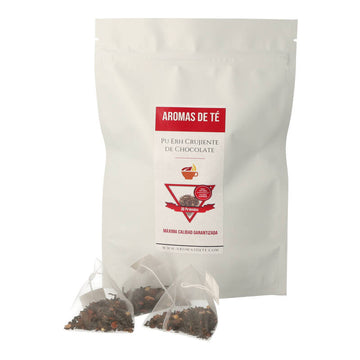 Piramidi croccanti di tè rosso Pu Erh al cioccolato